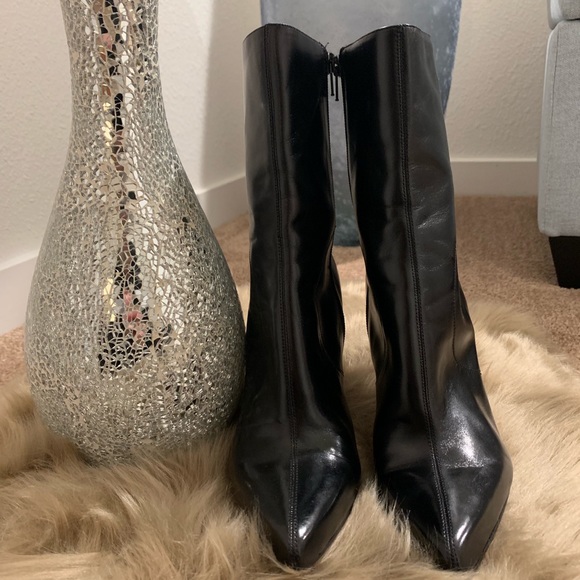 Nine West Leather Heeled Ankle Boots - Picture 3 of 13